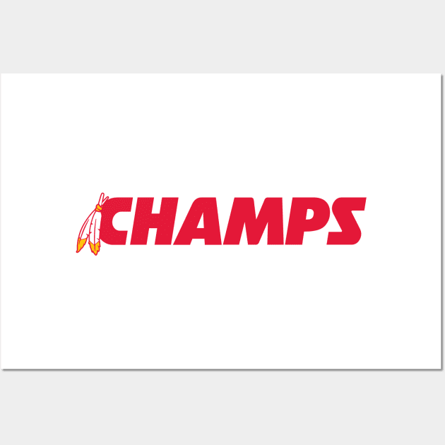 KC Champs - White Wall Art by KFig21